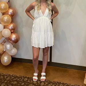 Vici white babydoll dress